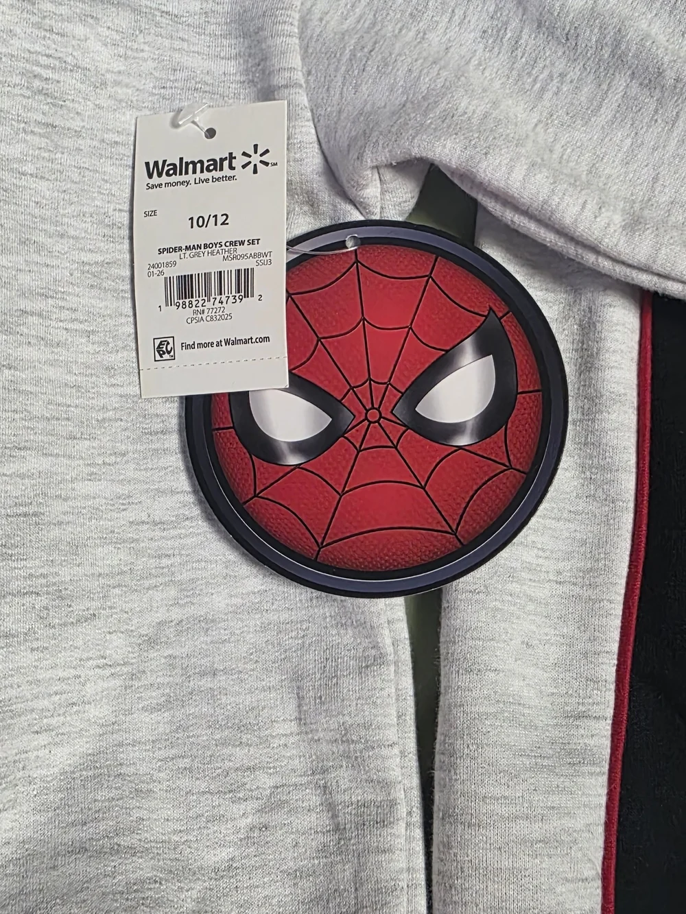 Marvel Spider-Man Boys Long Sleeve Graphic Hoodie with Joggers 2pc Set, Sz 10-12